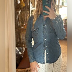 Levi's Strauss Stretch Pearl Snap Denim Shirt